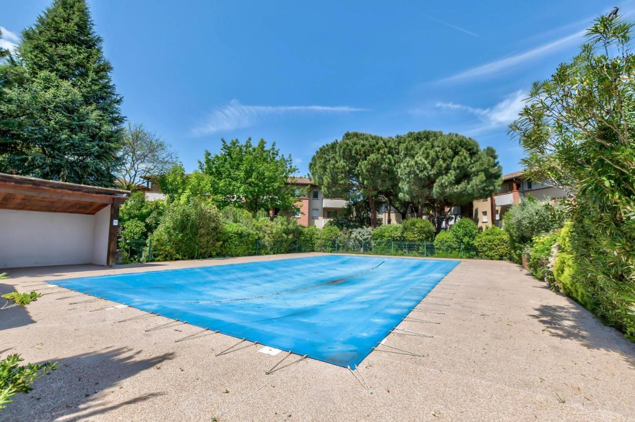 T2 jardinet avec piscine, parking et tennis Toulouse Eksteriør bilde
